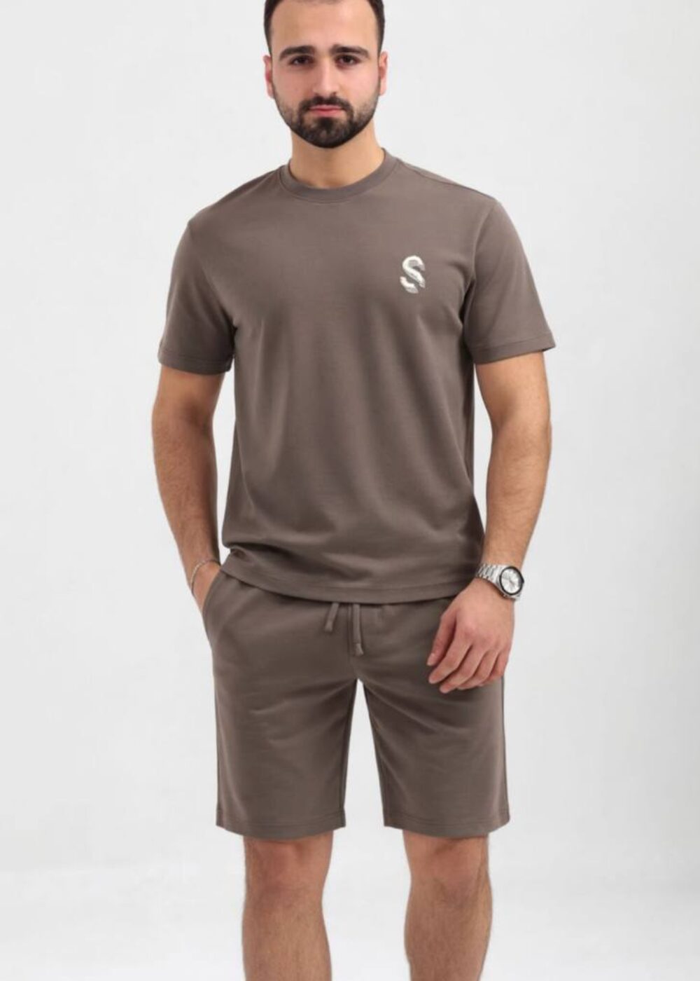 Minimal Şıklık Erkek Şortlu Takım